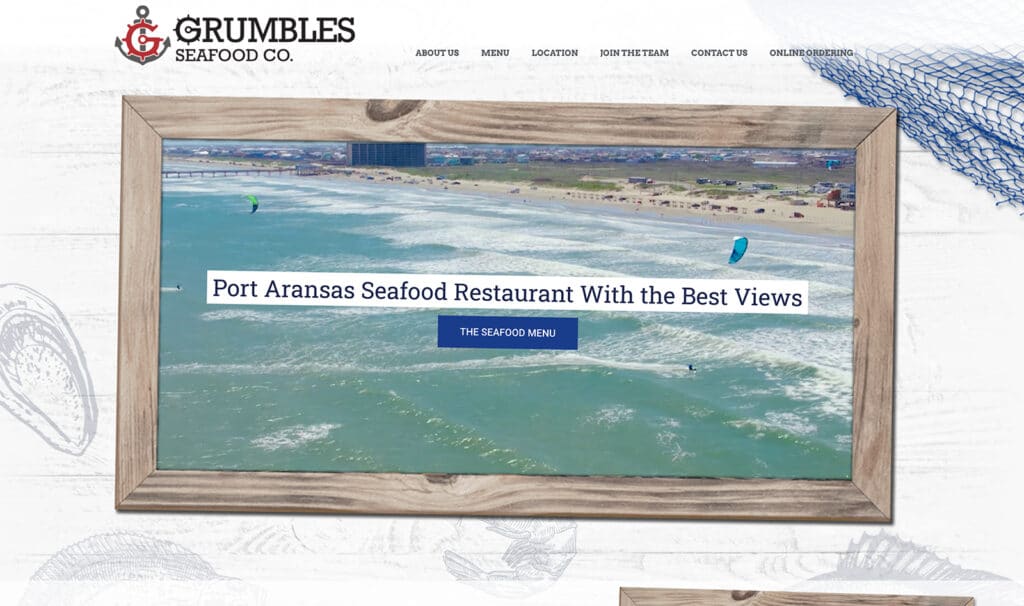  web design Restaurant Web Design – Grumbles Seafood Co
